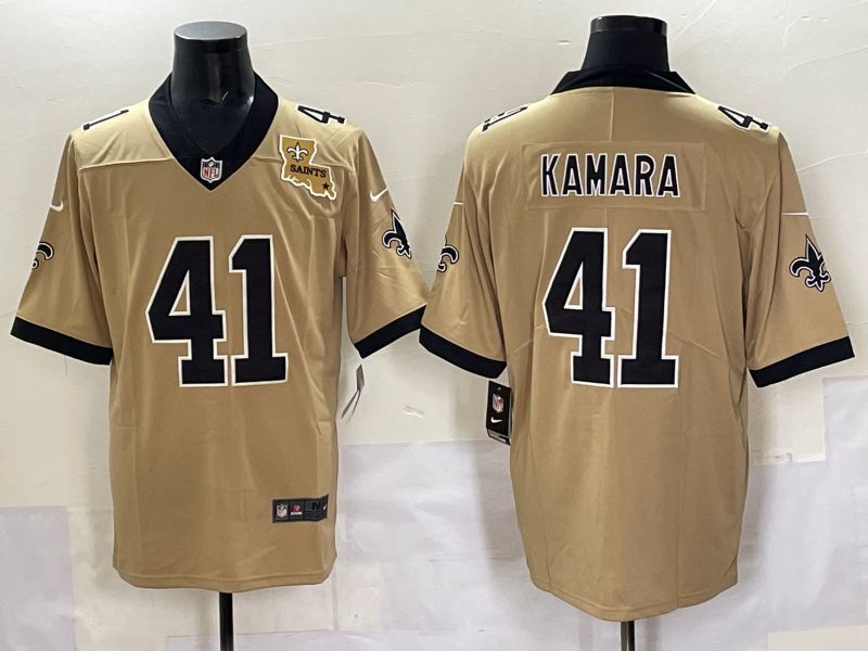 Men 2025 New Orleans Saints #41 Kamara Yellow Limited NFL Jersey style 03->new orleans saints->NFL Jersey